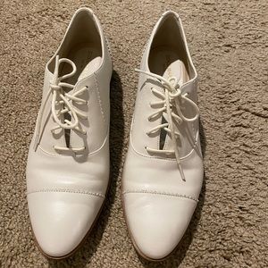 Gently Used Cole Haan Women's The Go-to Arden Ivory Leather Oxford Size 9 W21551